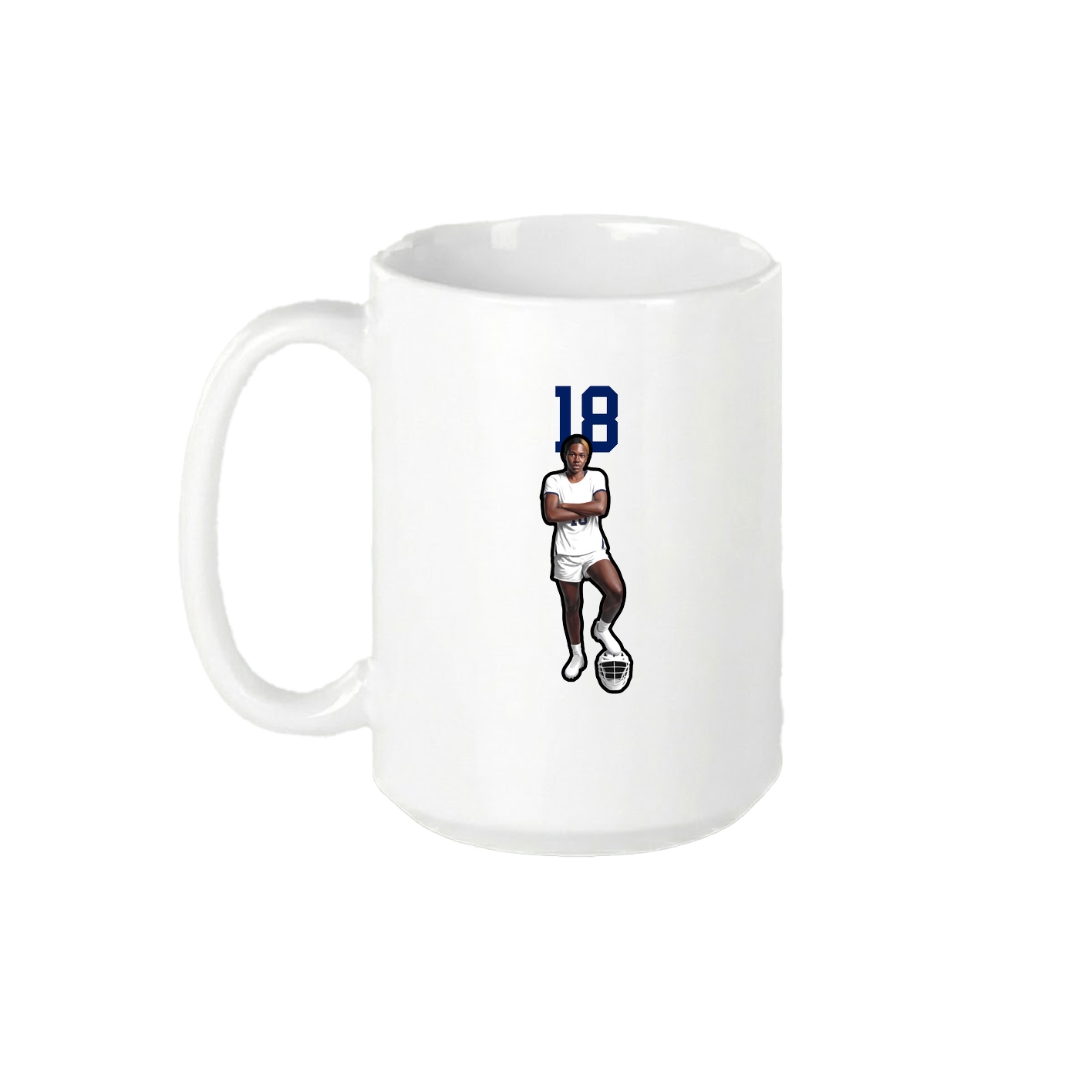 15oz Coffee Mug — Number Top in White