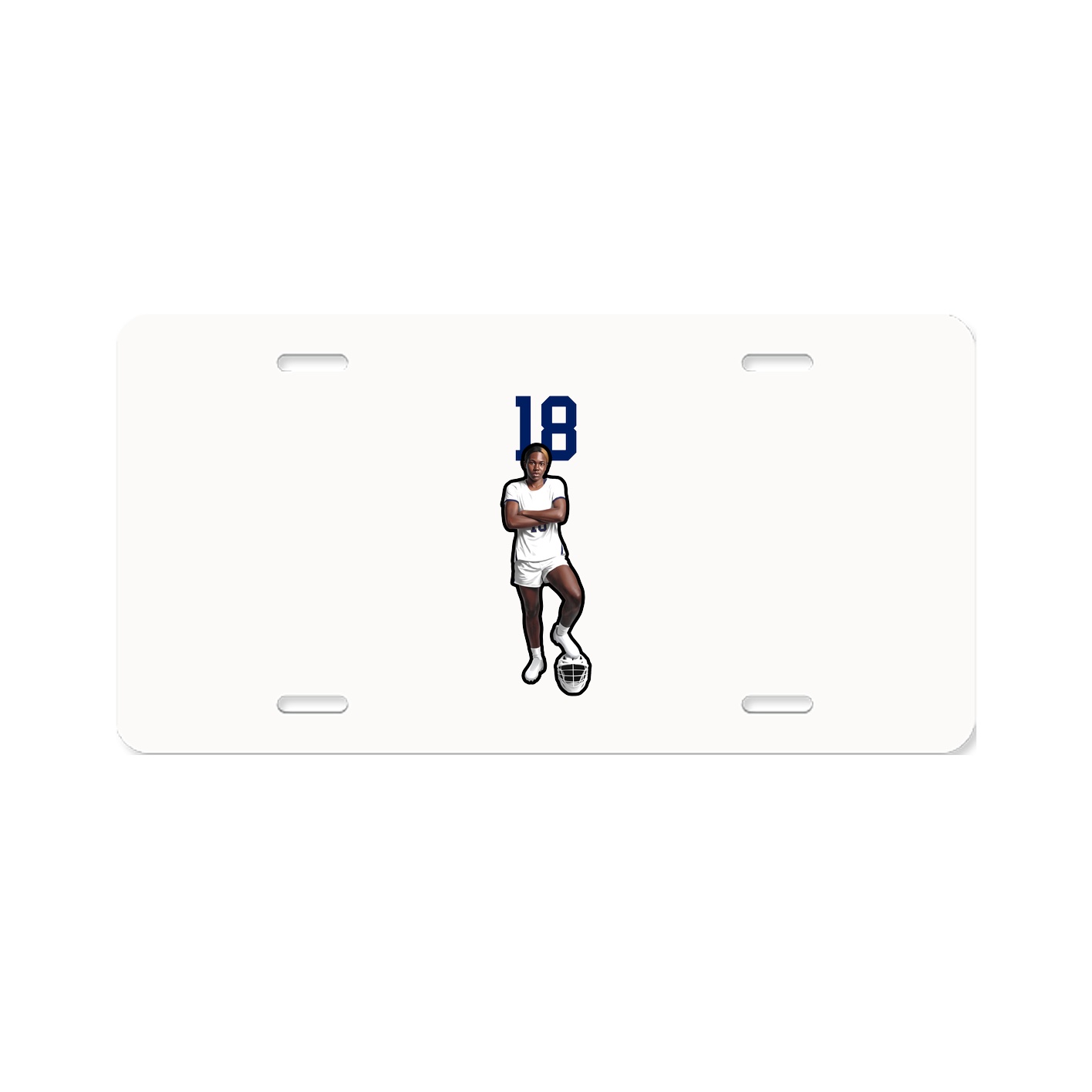 License Plate — Number Top in Classic