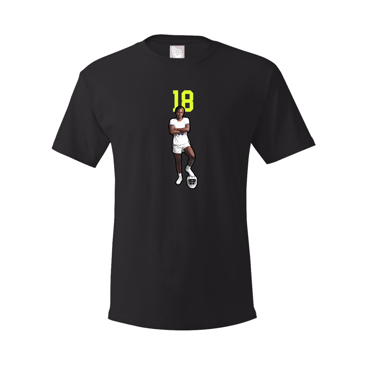 Youth Tee — Number Top in Black
