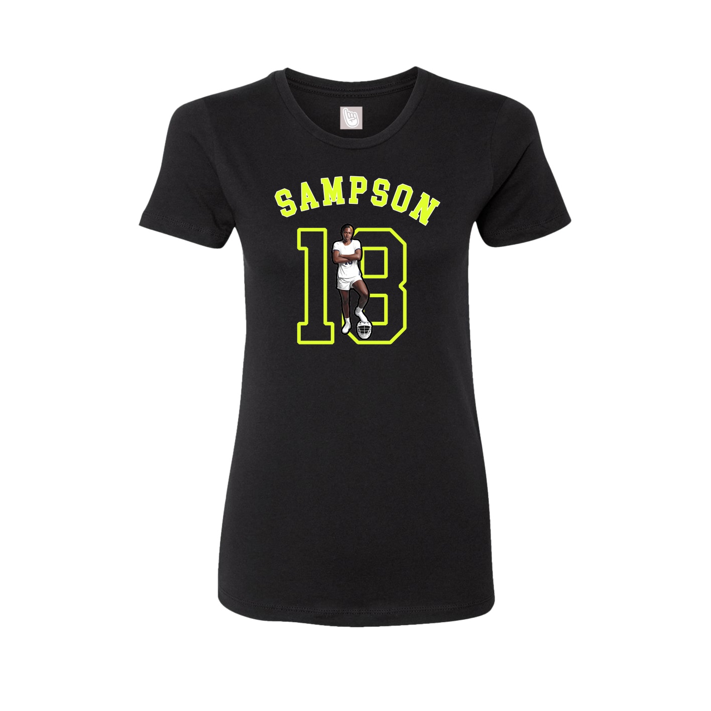 Fitted Women's Tee — Shirsey Arch in Black