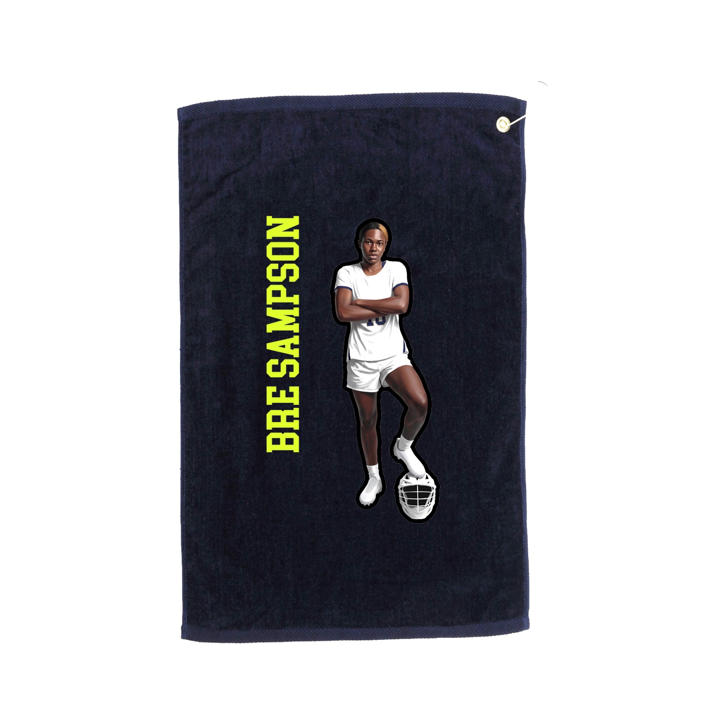 Golf Towel — Name Vertical in Navy