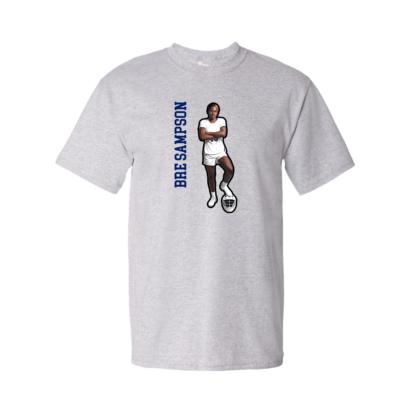 Tee — Name Vertical in Grey
