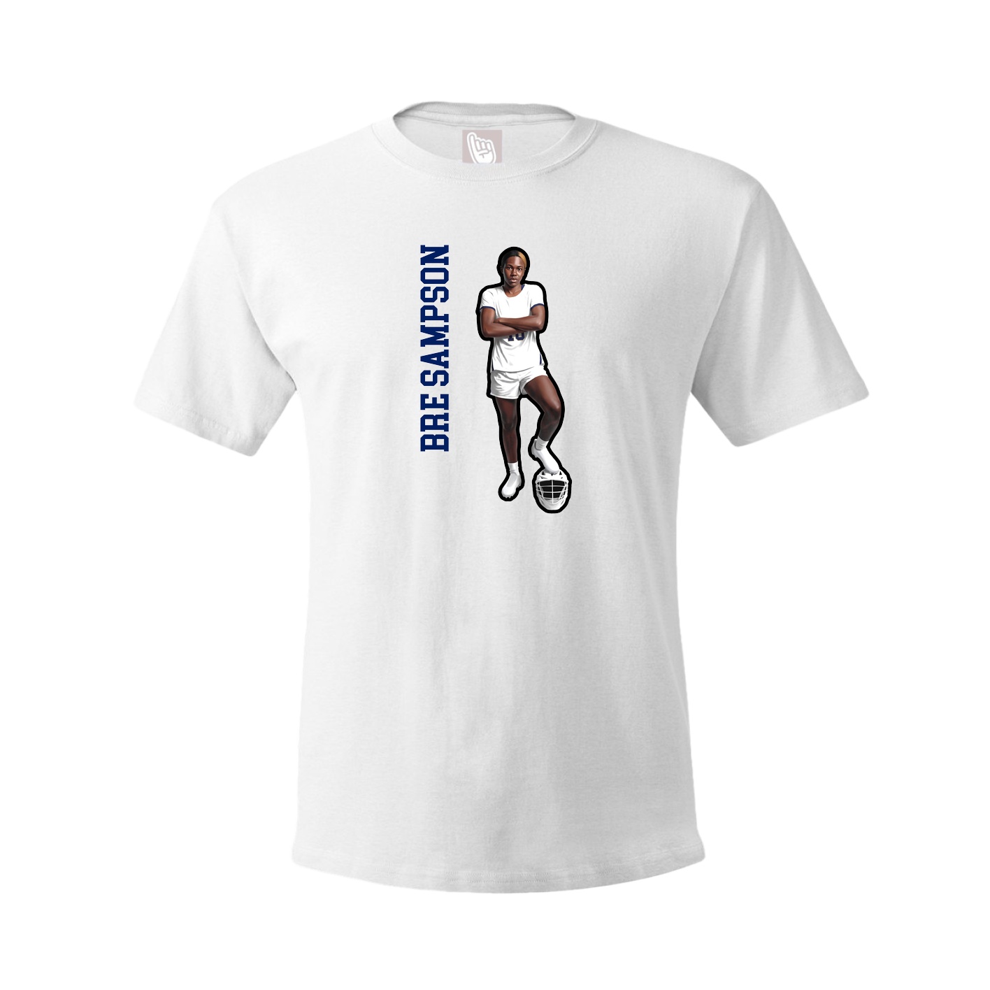 Youth Tee — Name Vertical in White