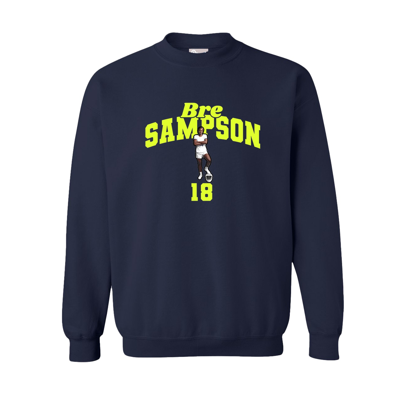Fleece Crew — Signature Arch in Navy