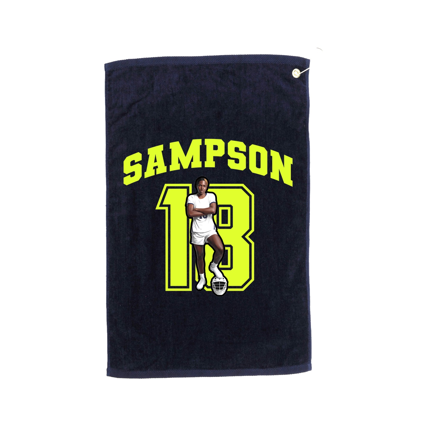 Golf Towel — Number in Navy