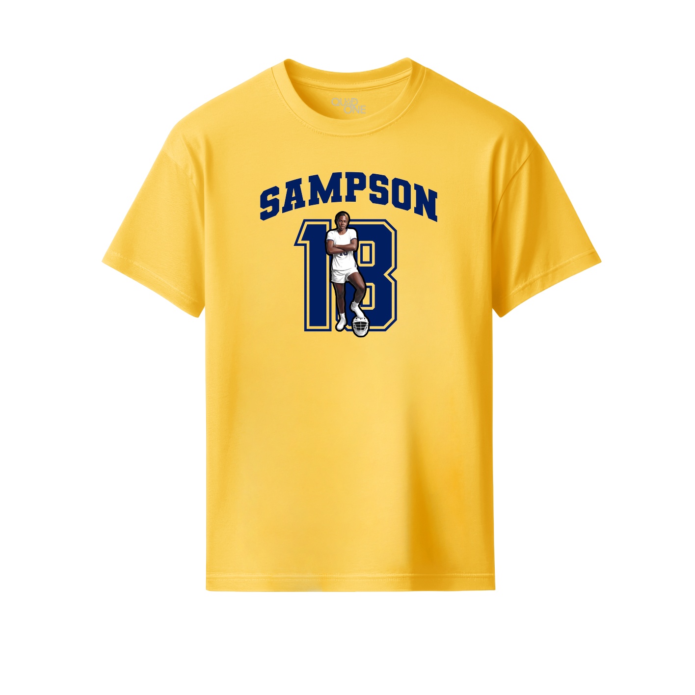 Youth Tee — Number in Yellow