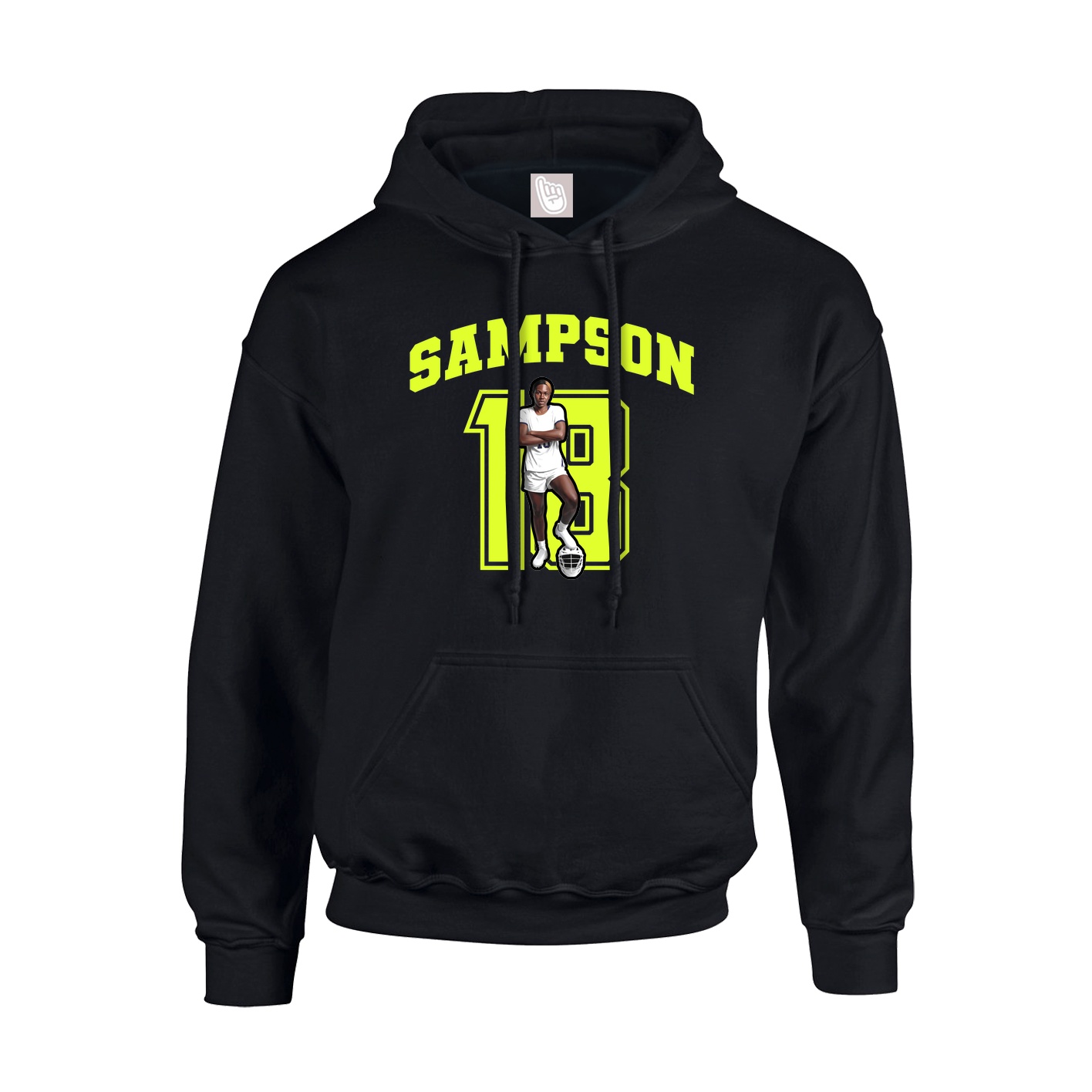 Youth Hoodie — Number in Black