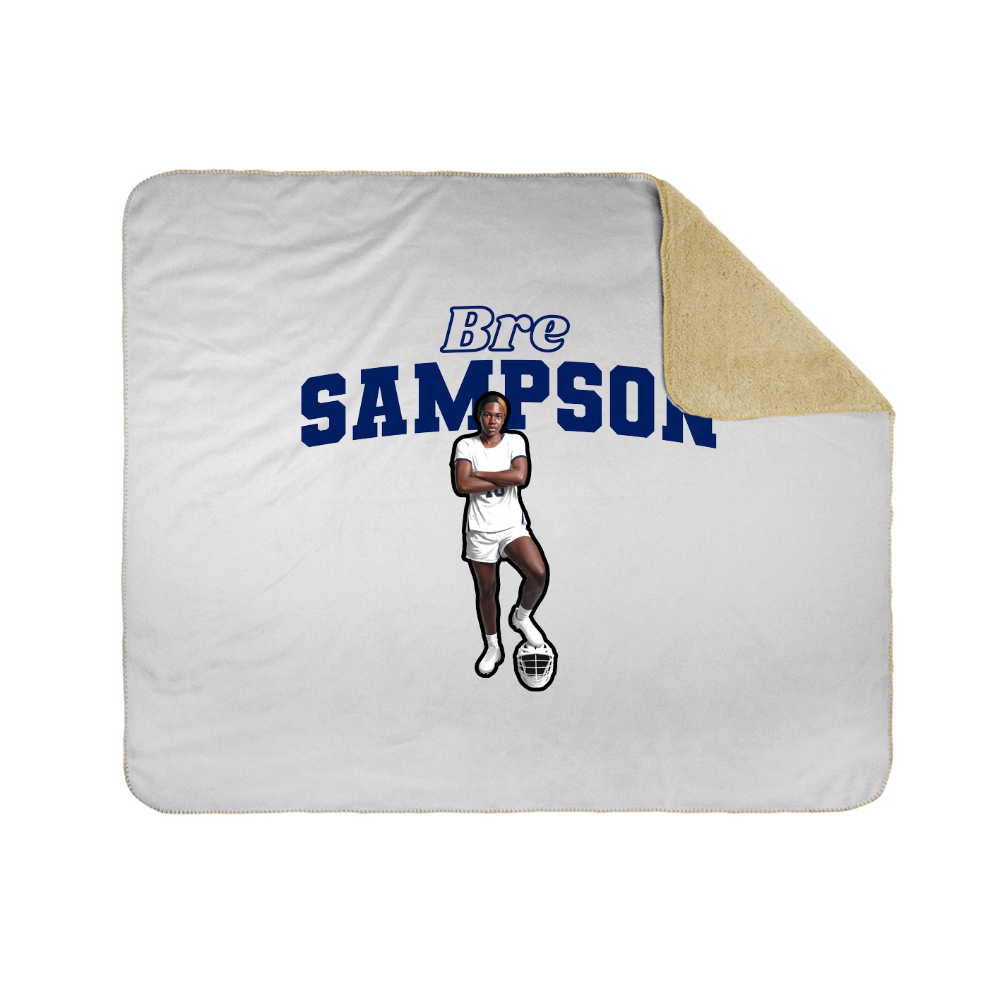 Throw Blanket — Name Arch in White