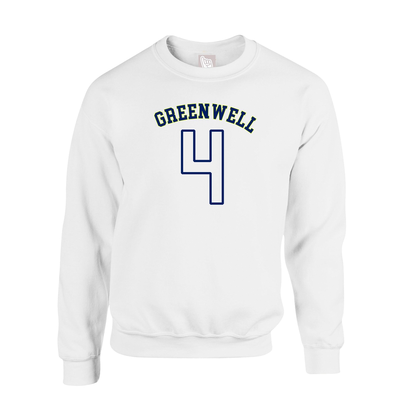 Fleece Crew — Shirsey Arch in White