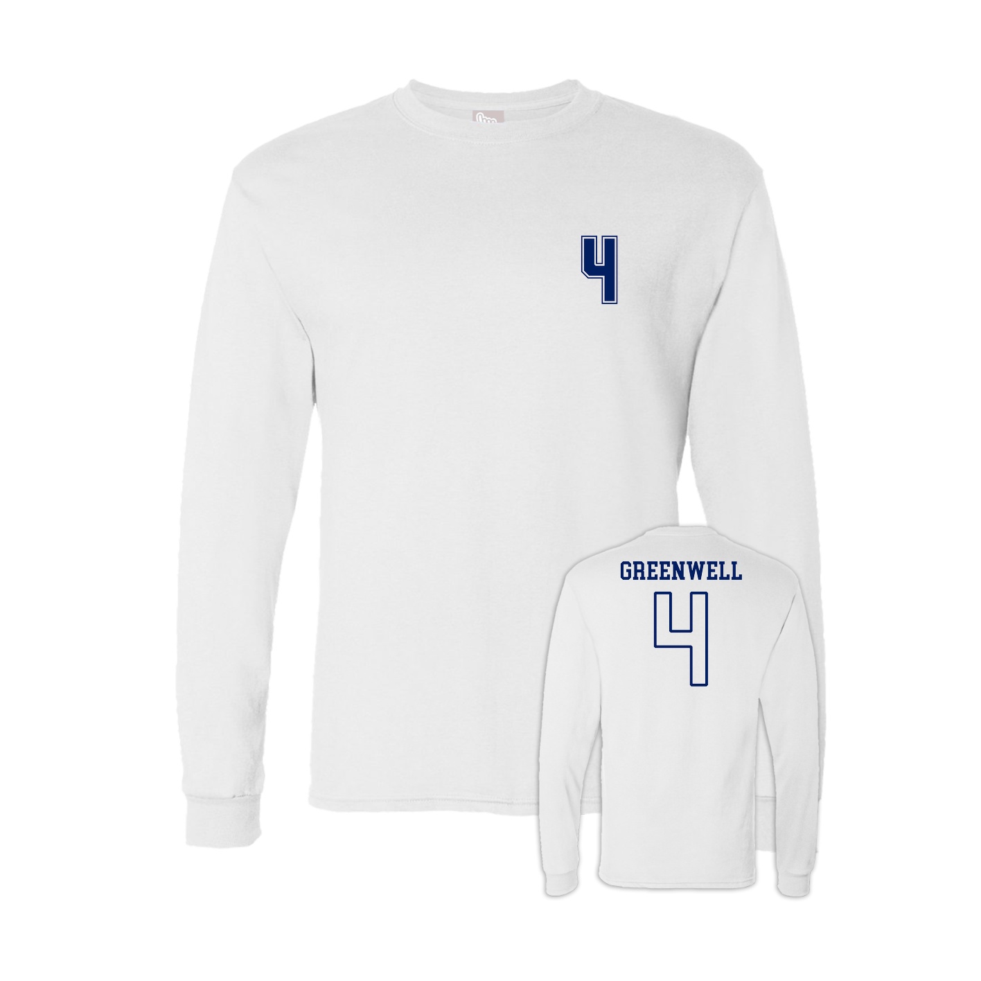 Long Sleeve Tee — Chest Back in White