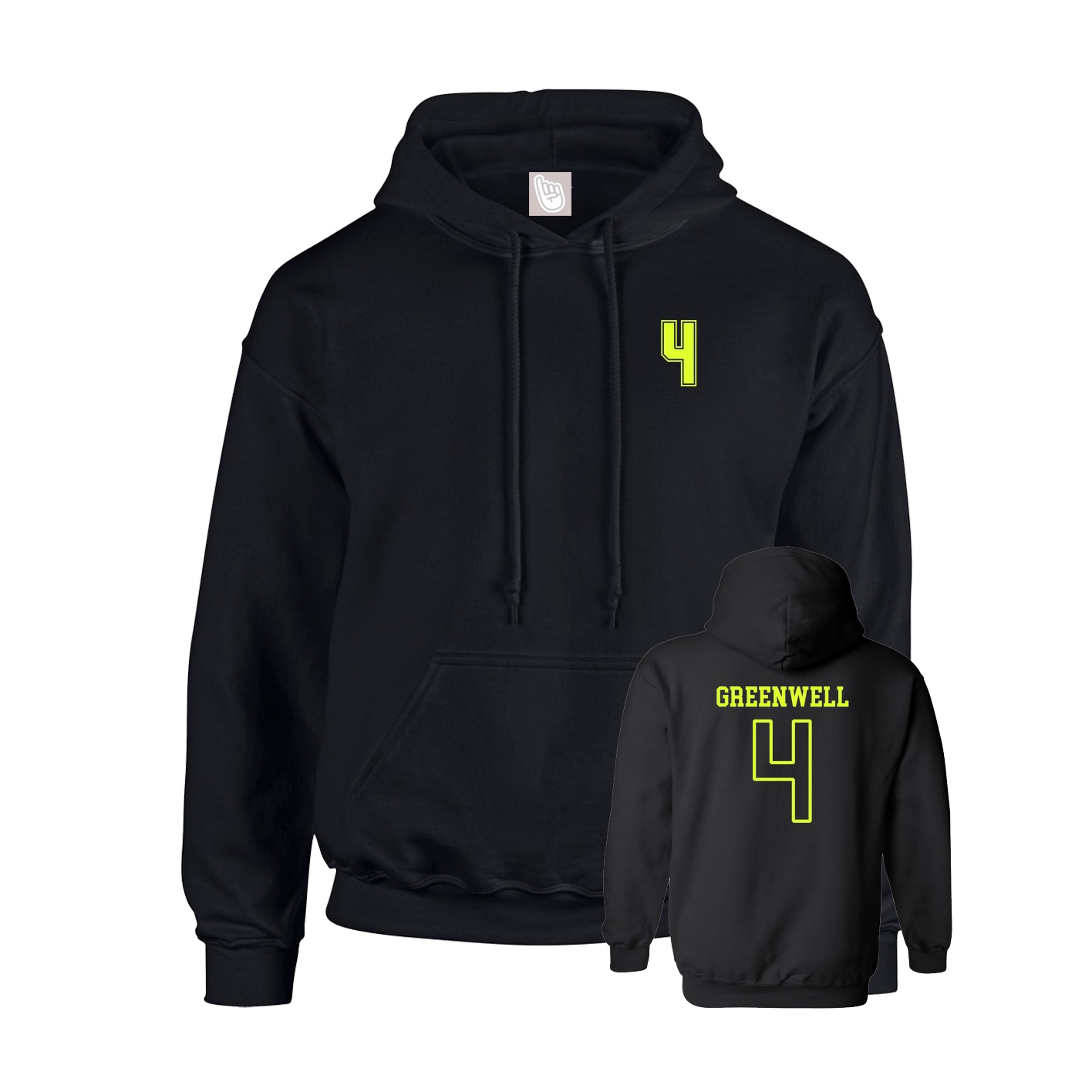 Youth Hoodie — Chest Back in Black