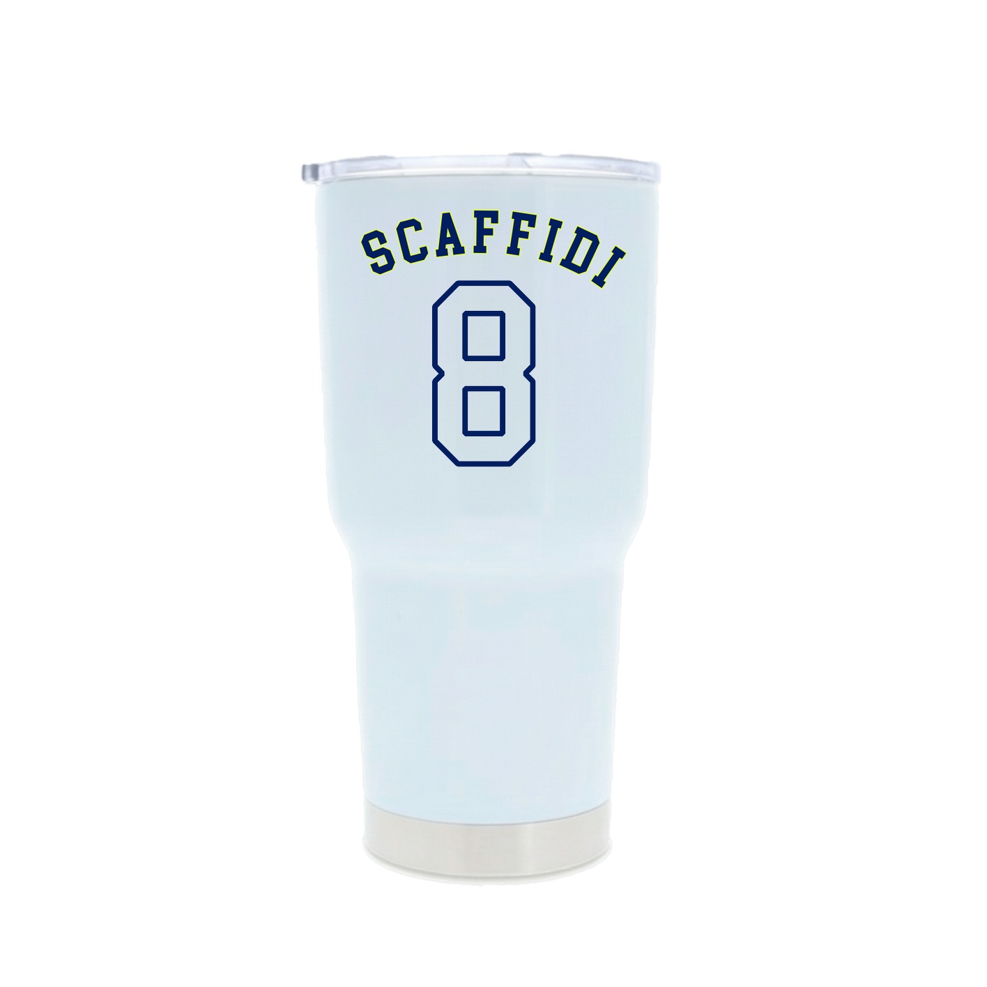 30oz Stainless Steel Tumbler — Shirsey Arch in White