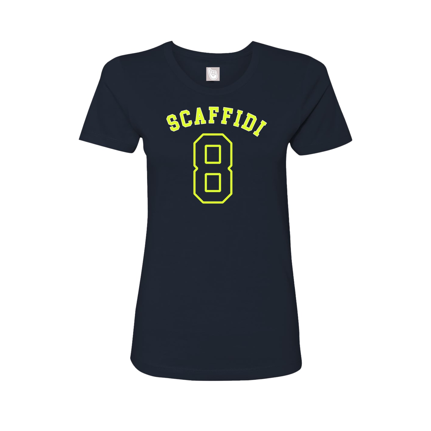 Fitted Women's Tee — Shirsey Arch in Navy