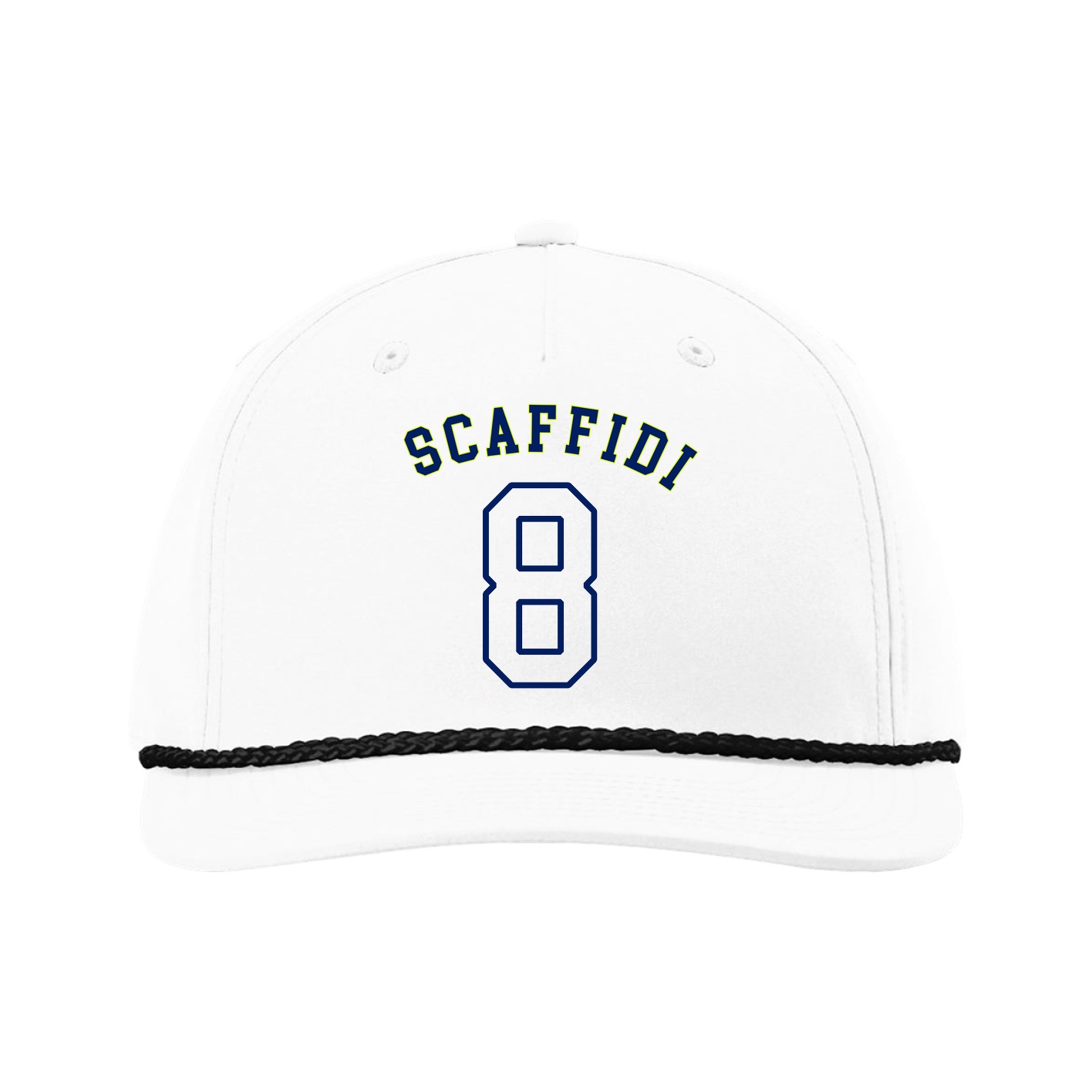 Five-Panel Classic Rope Cap — Shirsey Arch in White