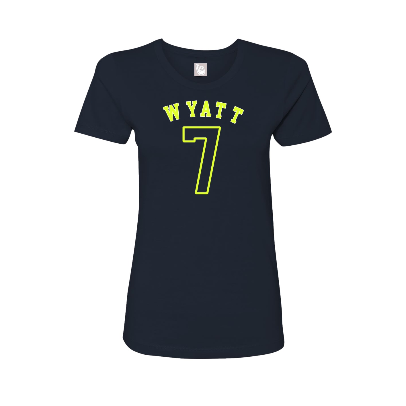 Fitted Women's Tee — Shirsey Arch in Navy