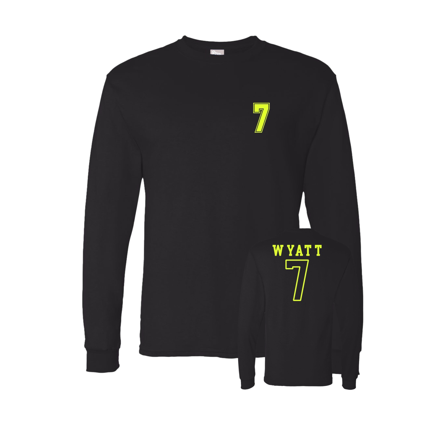 Long Sleeve Tee — Chest Back in Black