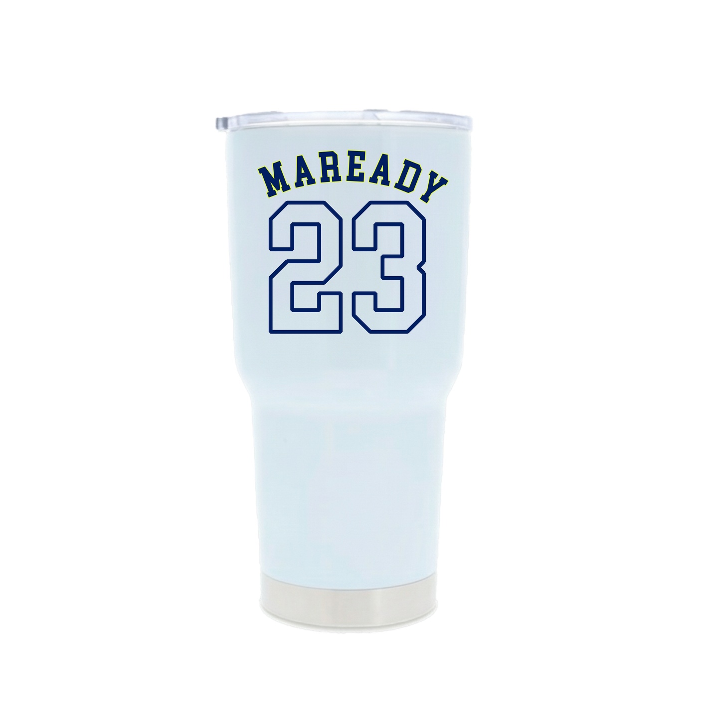 30oz Stainless Steel Tumbler — Shirsey Arch in White