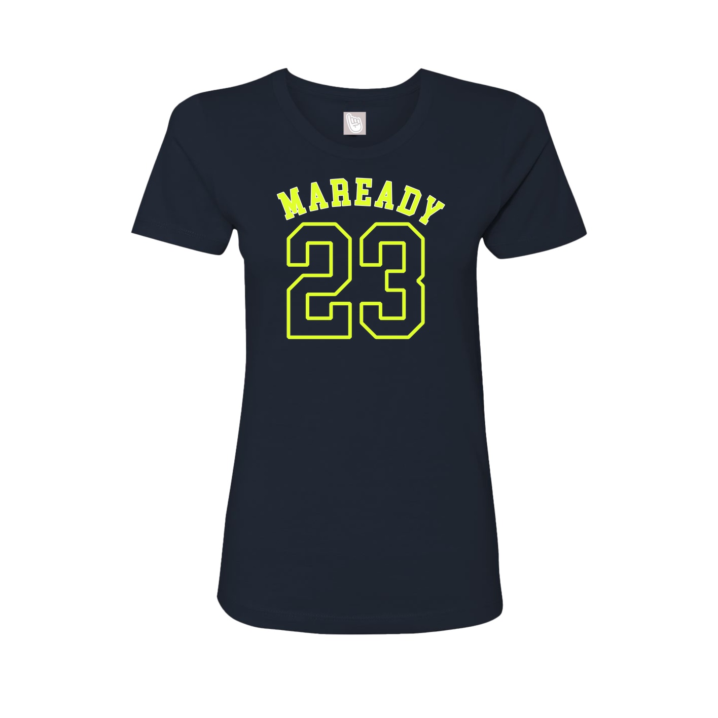 Fitted Women's Tee — Shirsey Arch in Navy