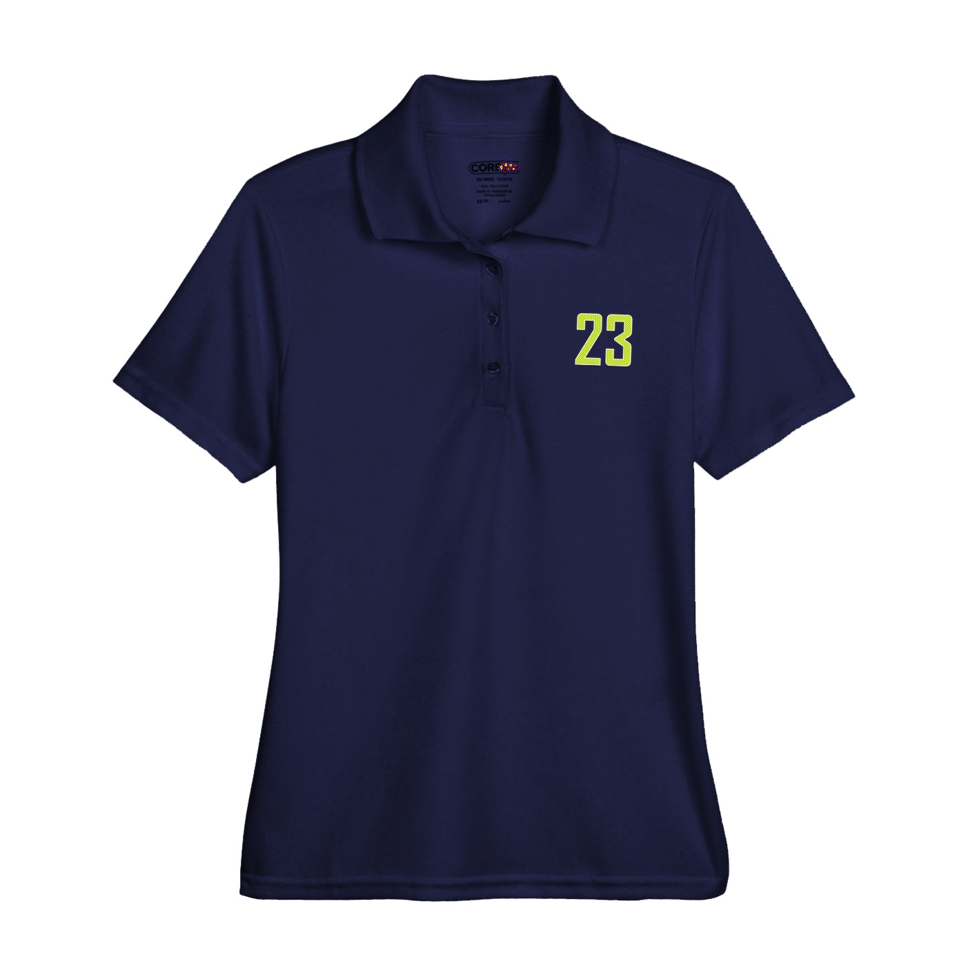 Womens Performance Polo — Front Shirsy in Navy