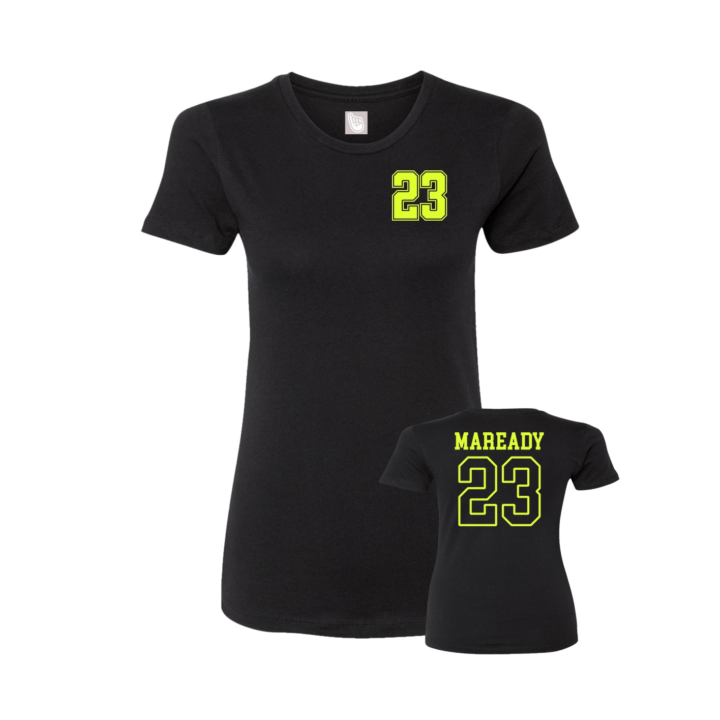 Fitted Women's Tee — Chest Back in Black