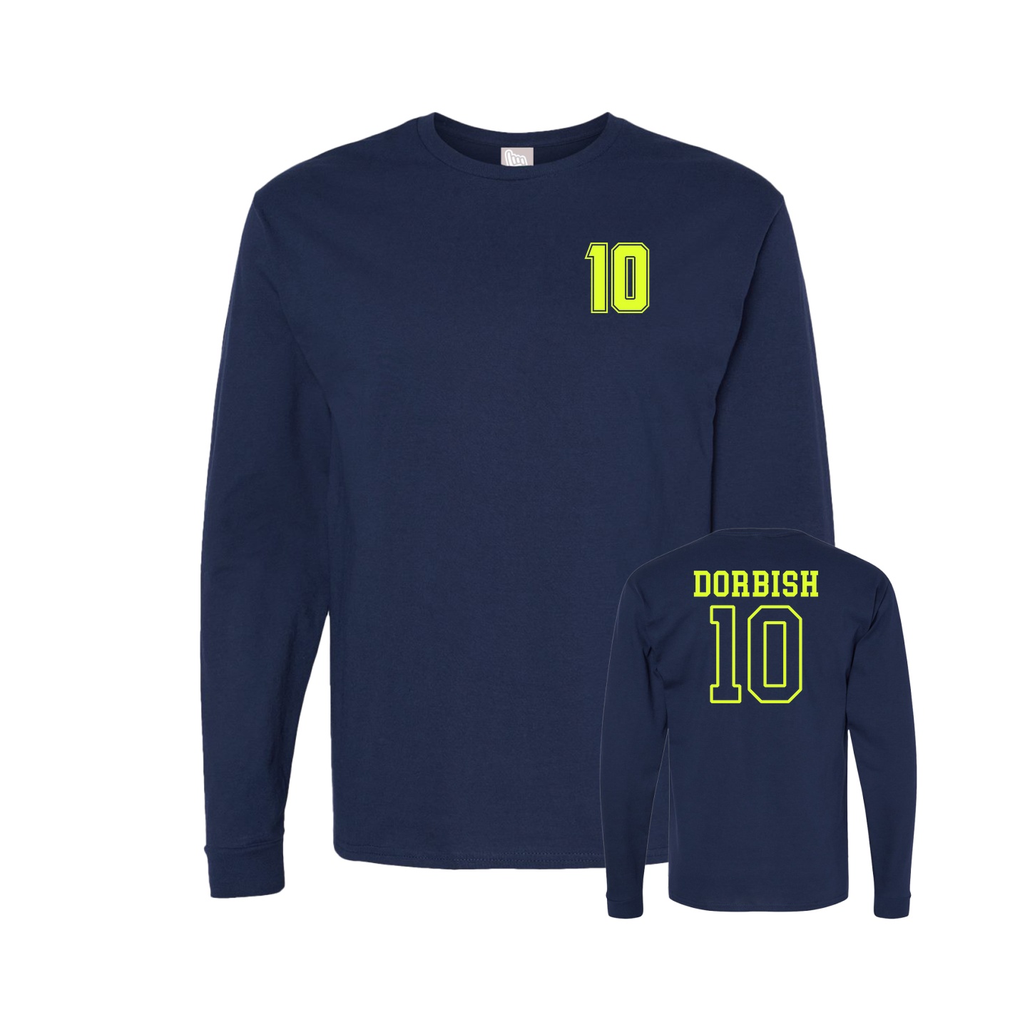 Long Sleeve Tee — Chest Back in Navy