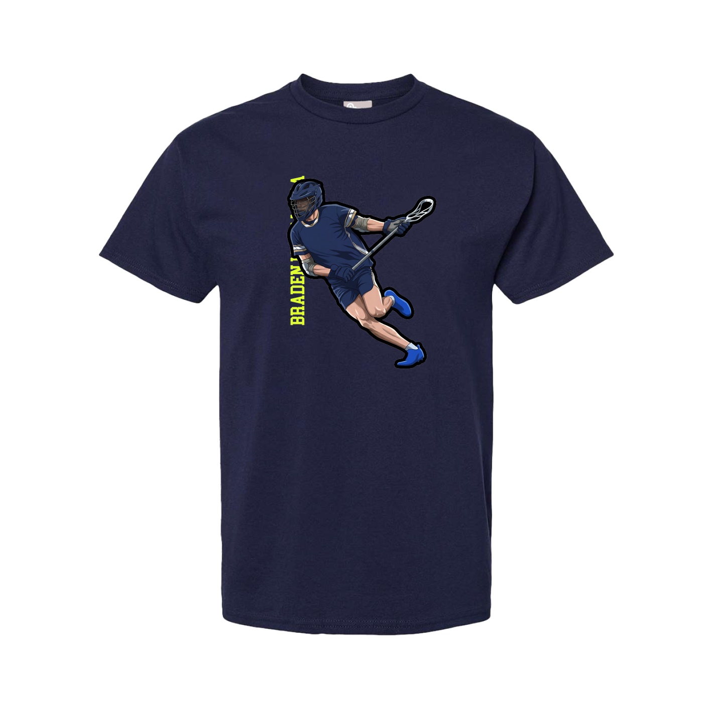 Tee — Name Vertical in Navy