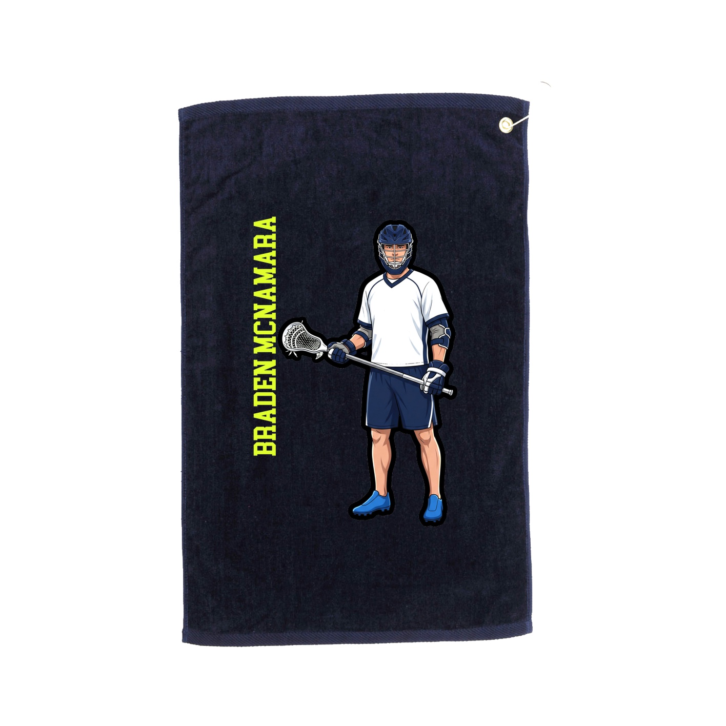Golf Towel — Name Vertical in Navy