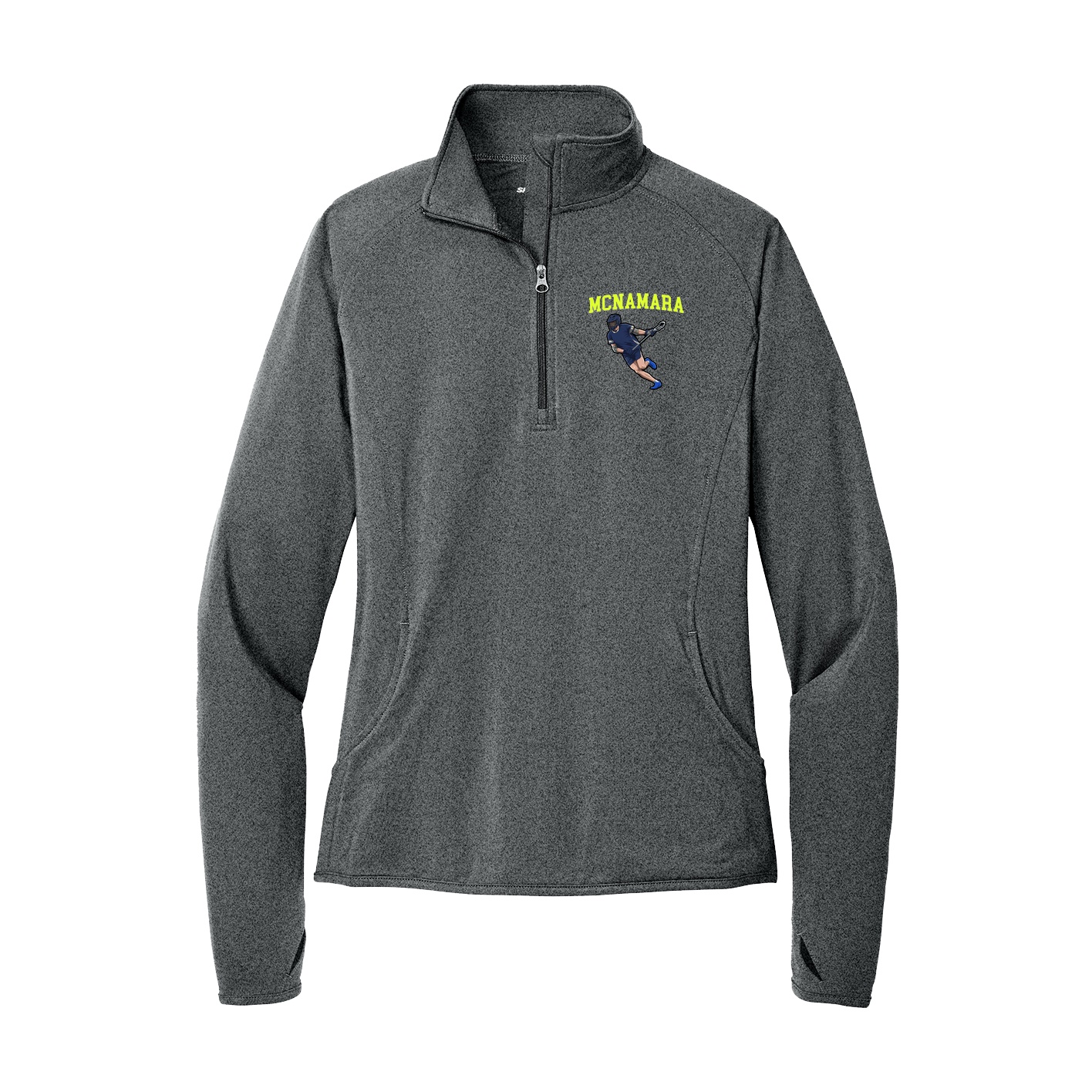 Women's Q-Zip Pullover — Shirsey in Grey