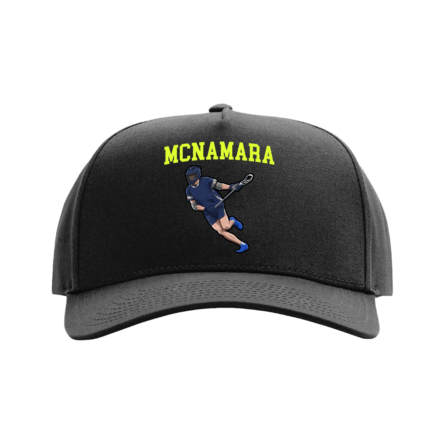 Full Fabric Five-Panel Champ Cap — Shirsey in Black