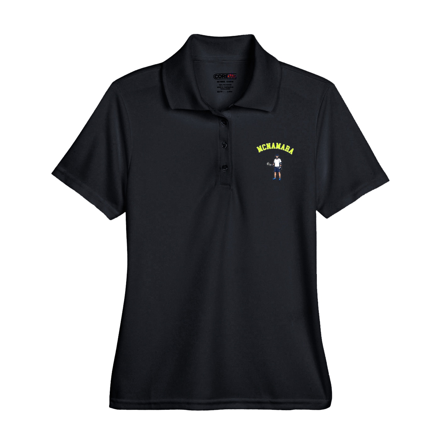 Womens Performance Polo — Shirsey Arch in Black