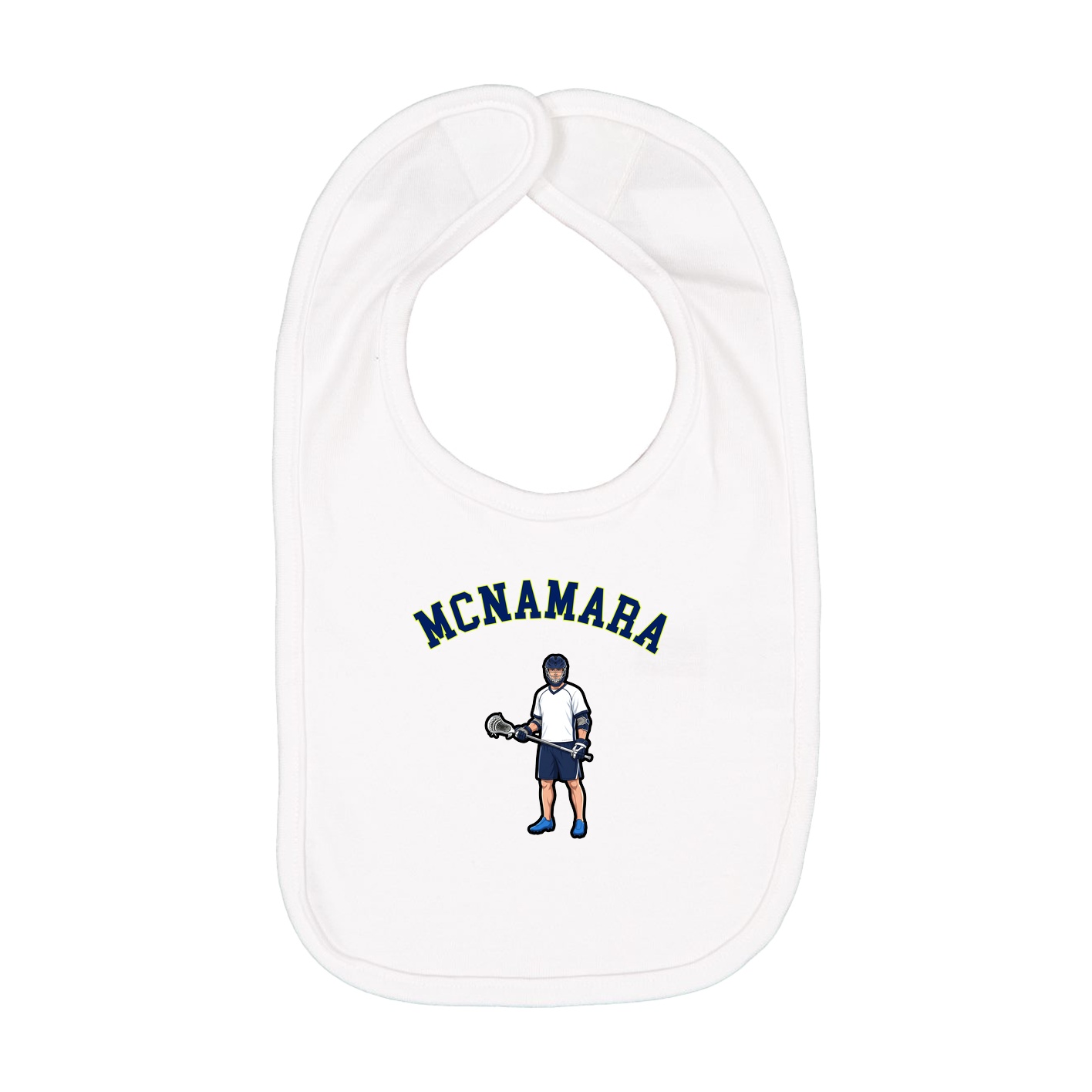 Infant Bib — Shirsey Arch in White