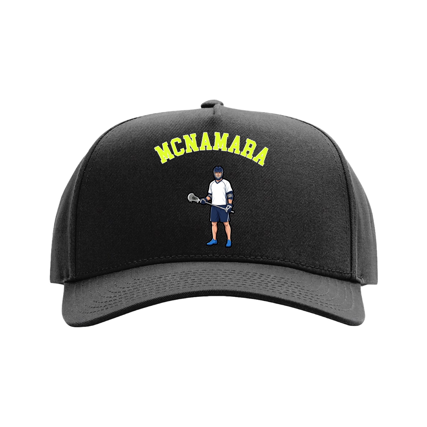 Full Fabric Five-Panel Champ Cap — Shirsey Arch in Black