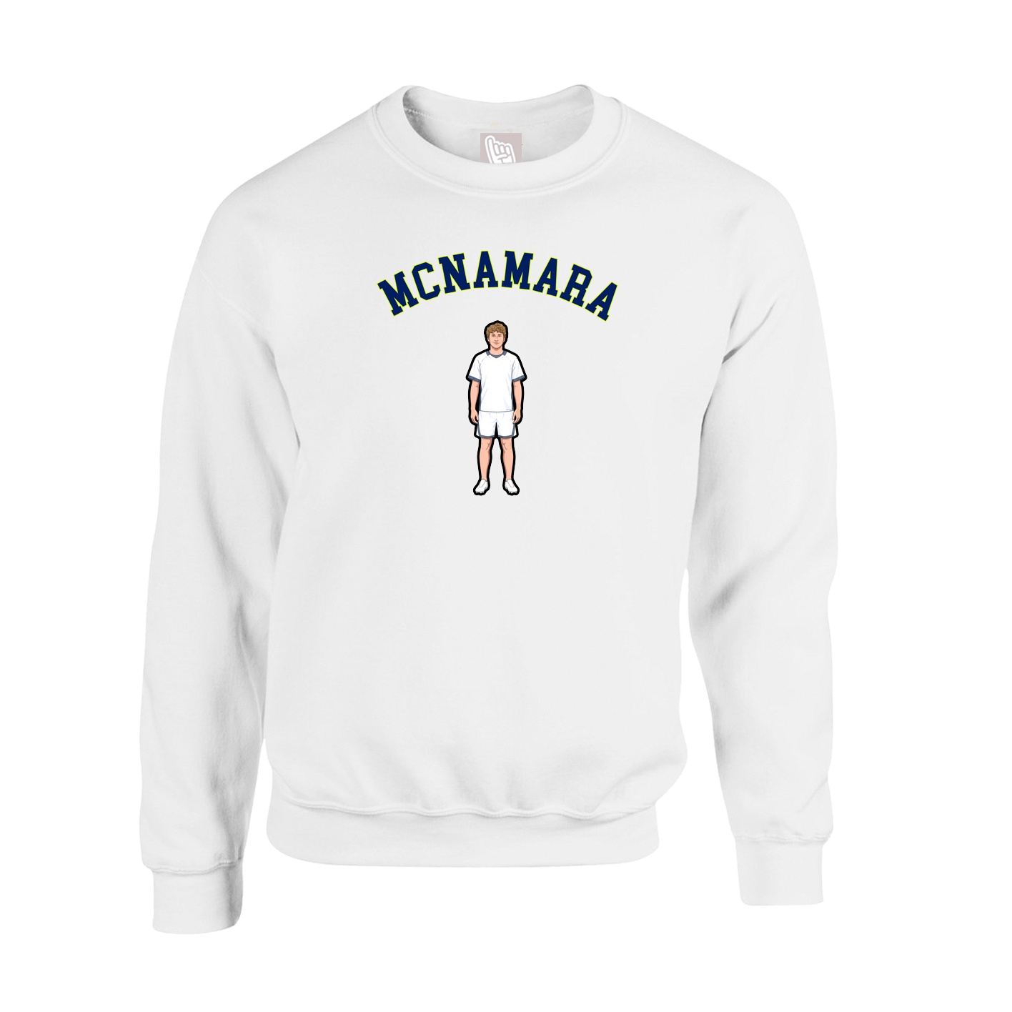 Fleece Crew — Shirsey Arch in White