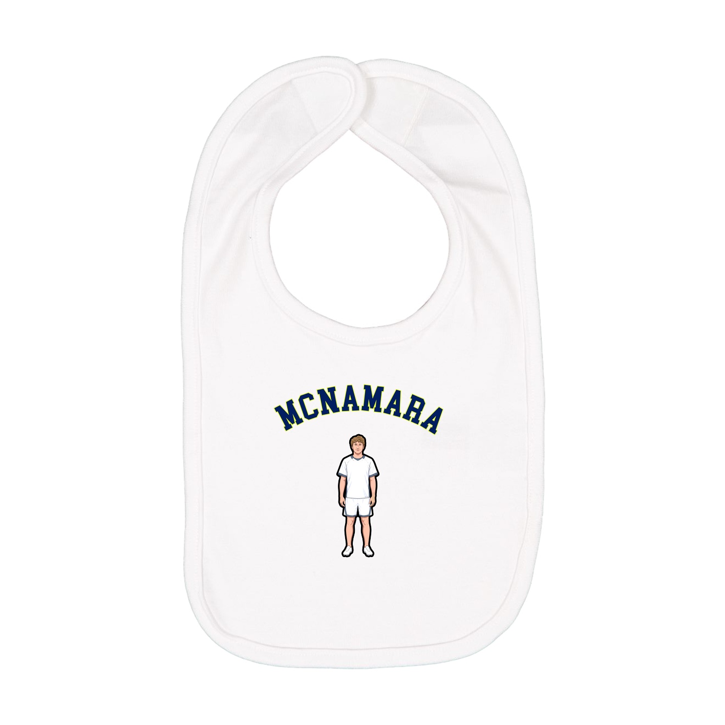 Infant Bib — Shirsey Arch in White