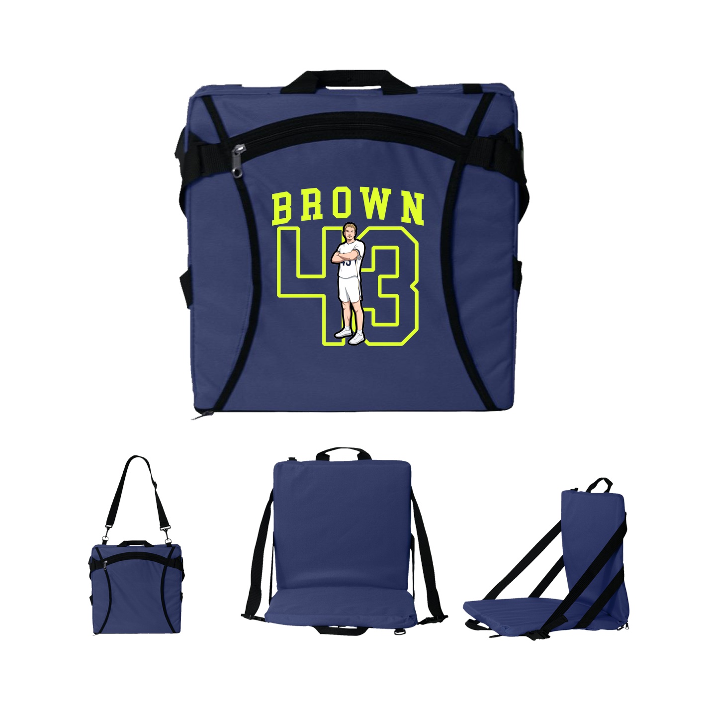Folding Stadium Seat — Shirsey in Navy