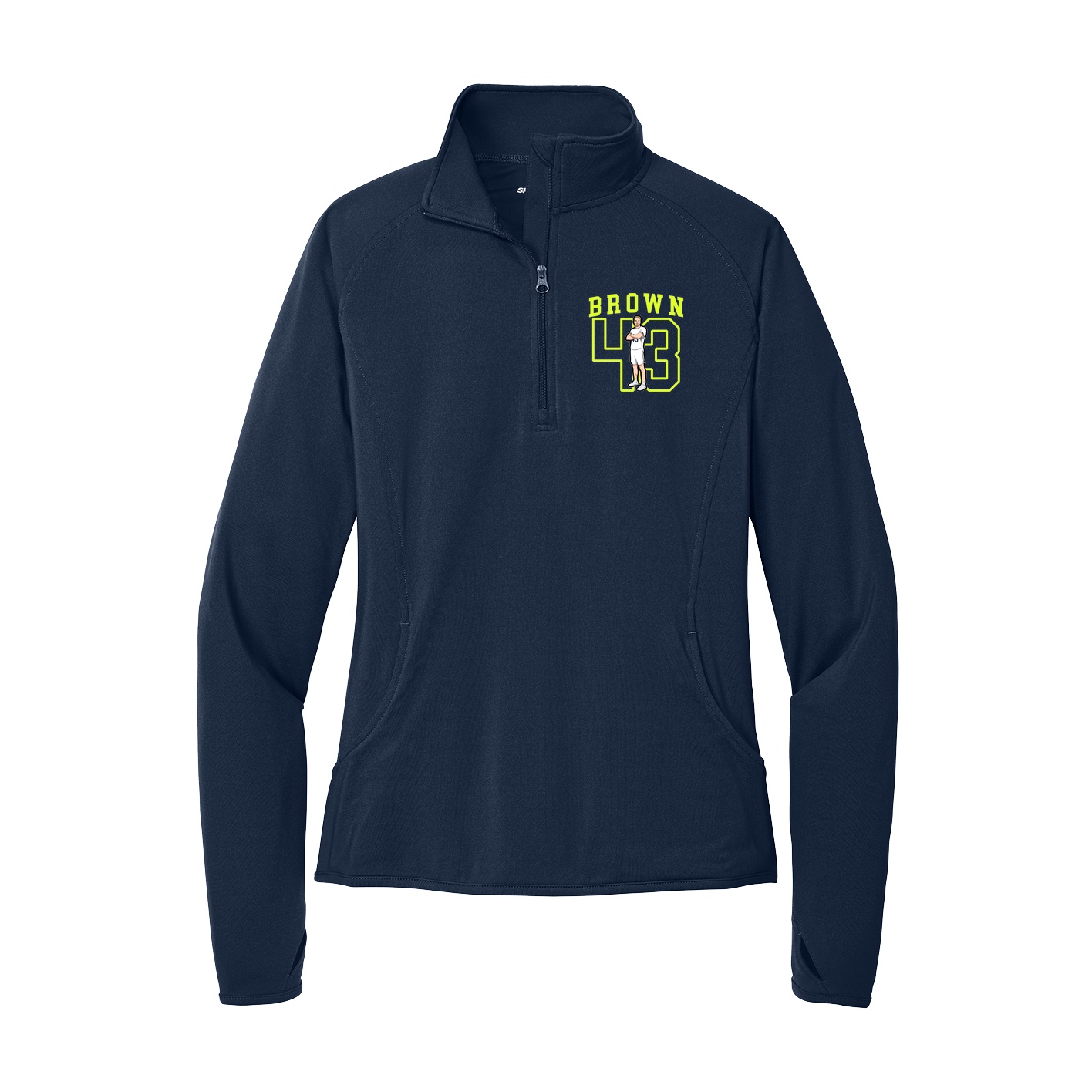Women's Q-Zip Pullover — Shirsey in Navy