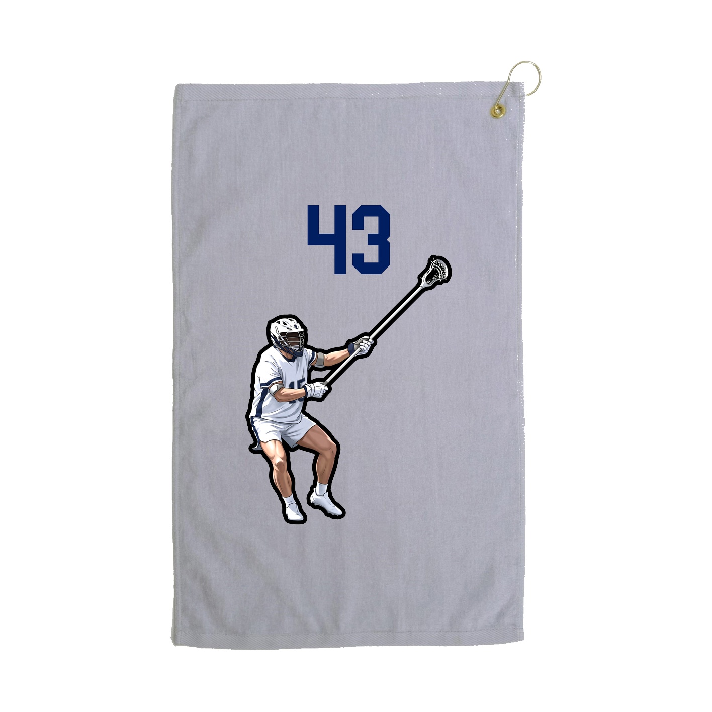 Golf Towel — Number Top in Grey