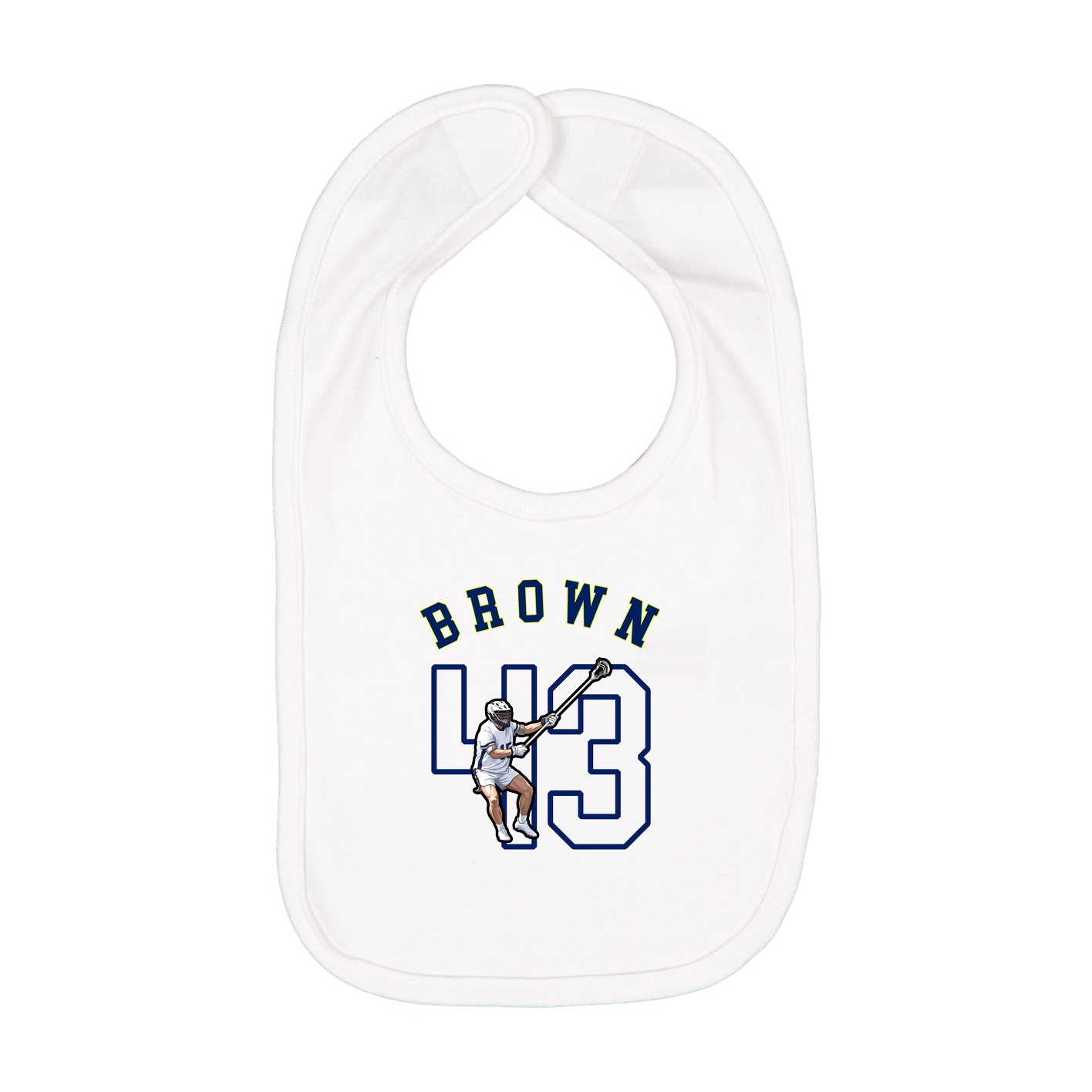 Infant Bib — Shirsey Arch in White