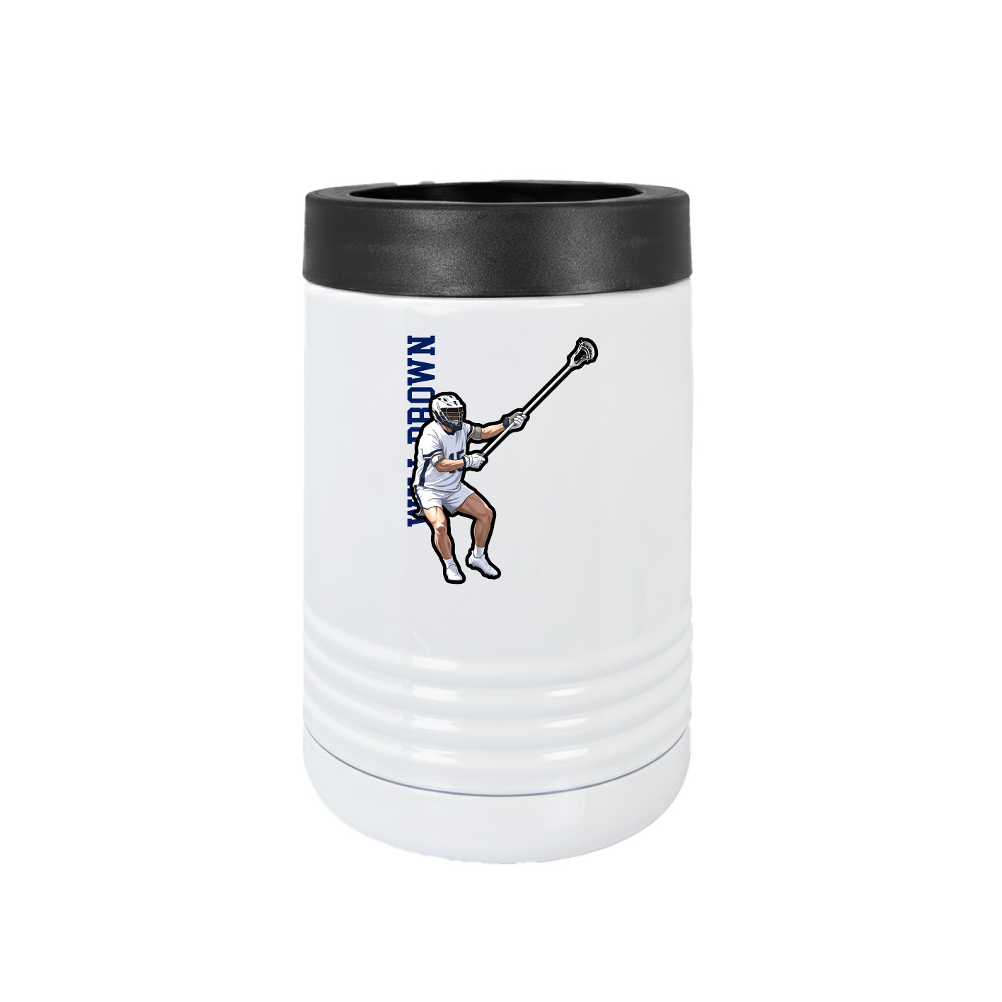 Beverage Holder — Name Vertical in White