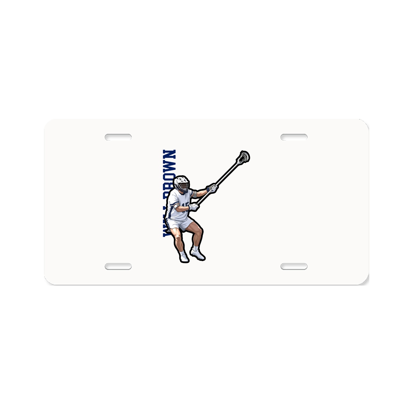 License Plate — Name Vertical in Classic