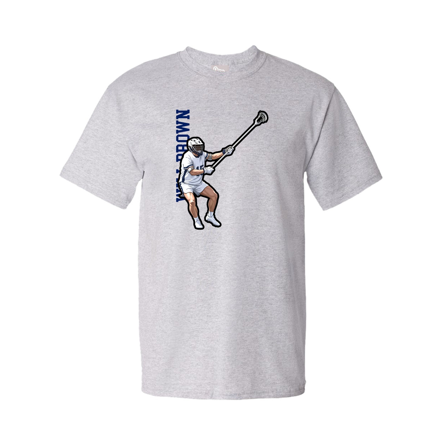 Tee — Name Vertical in Grey