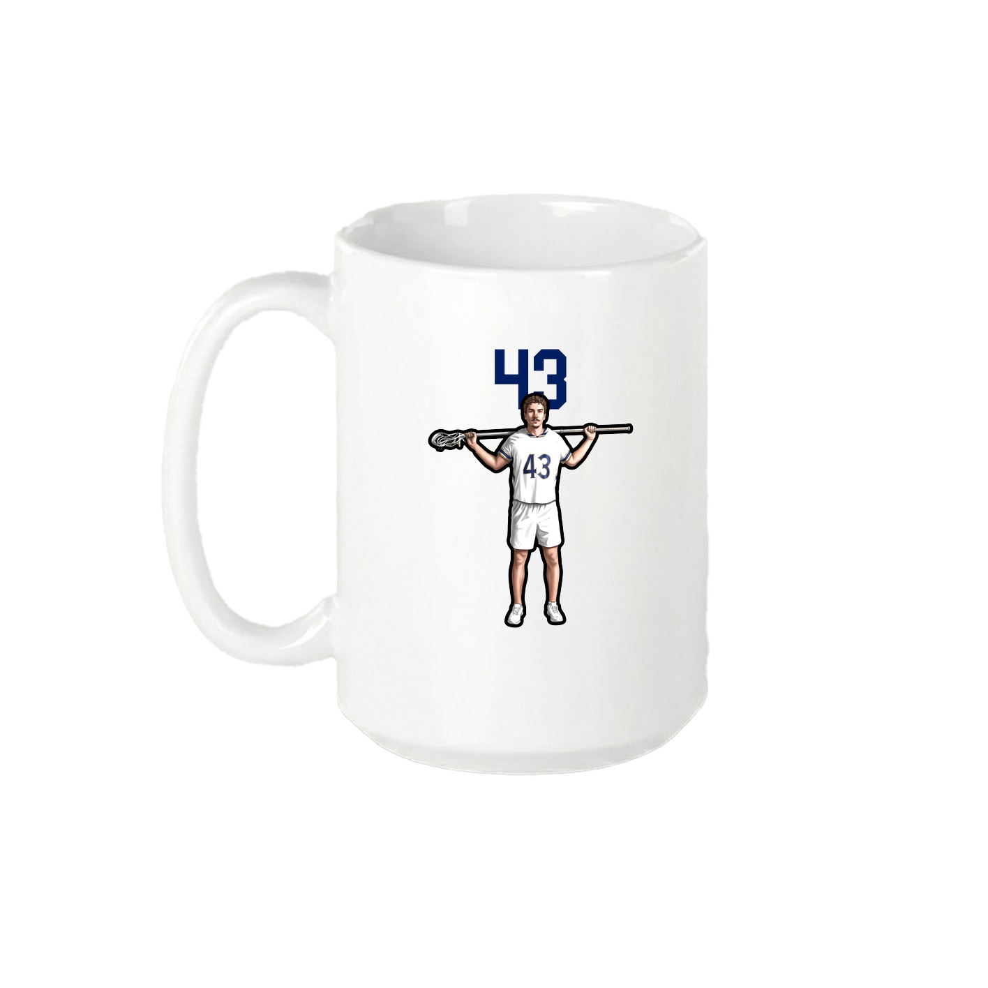 15oz Coffee Mug — Number Top in White