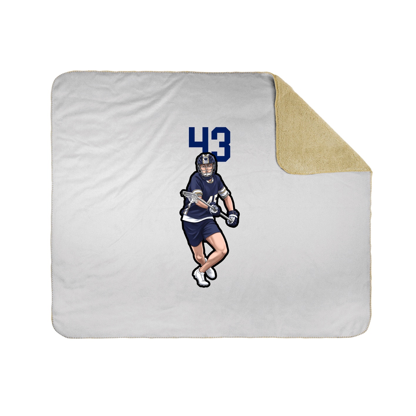 Throw Blanket — Number Top in White
