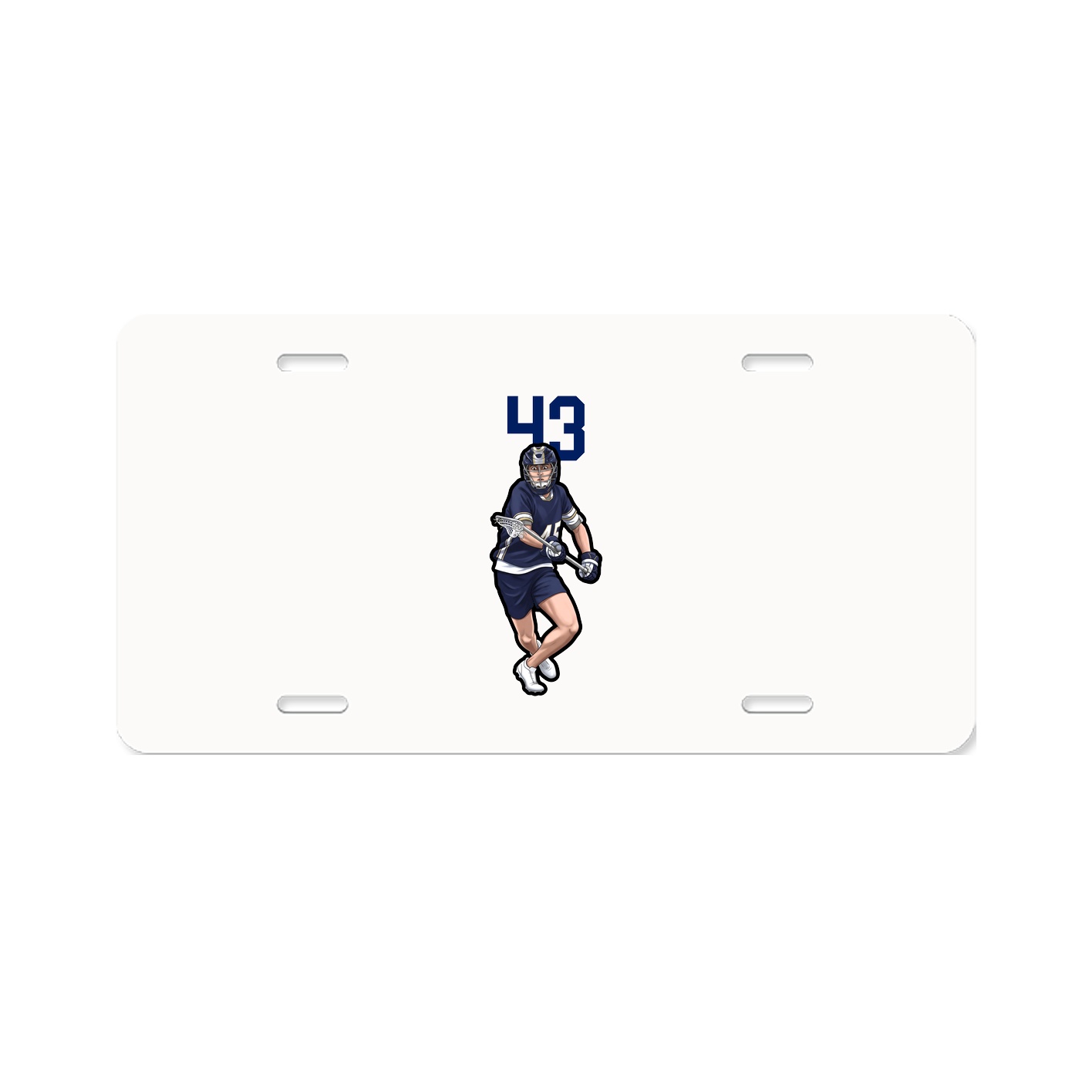 License Plate — Number Top in Classic