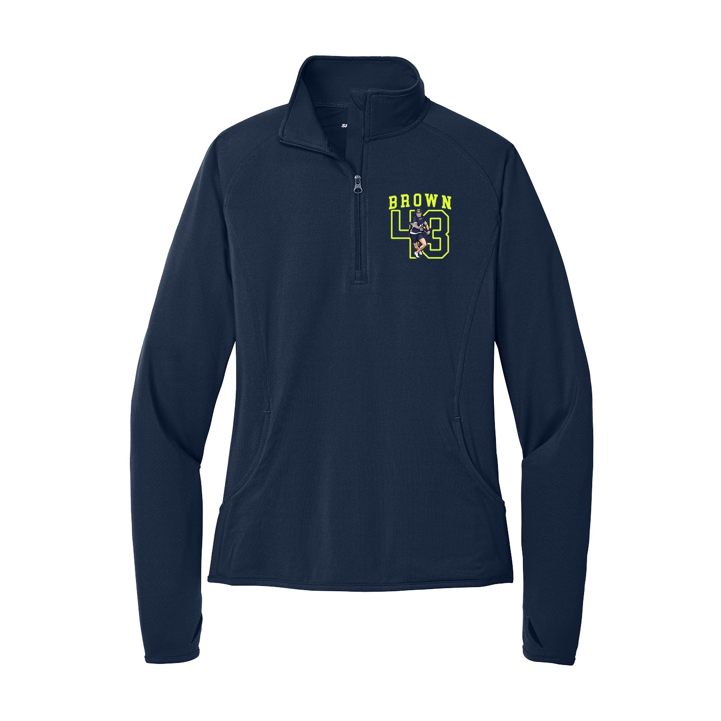 Women's Q-Zip Pullover — Shirsey in Navy