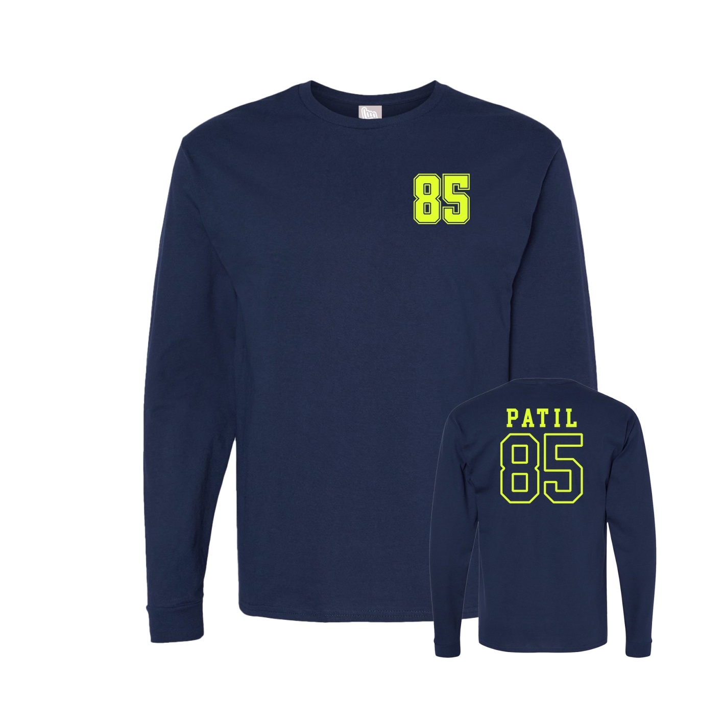 Long Sleeve Tee — Chest Back in Navy