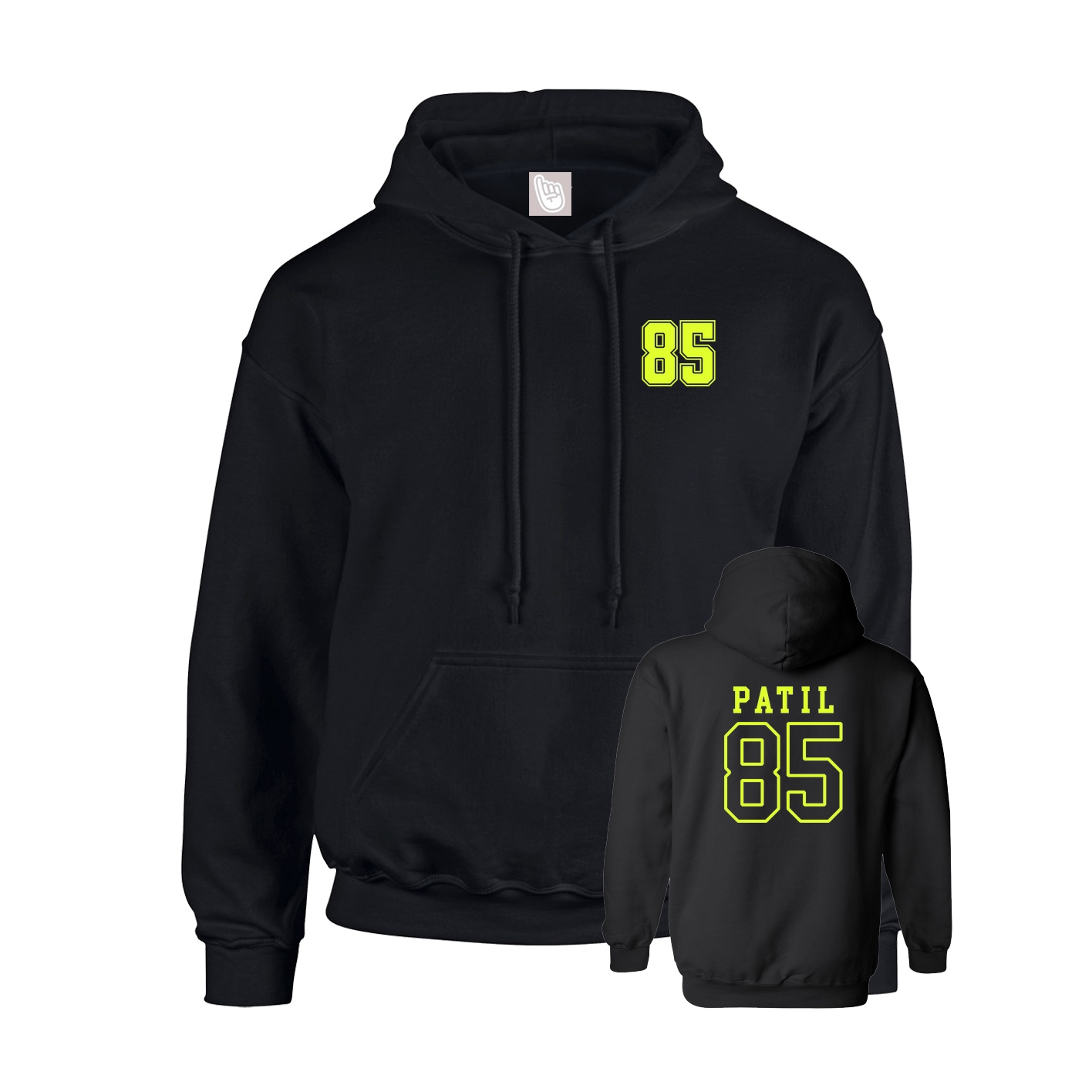 Youth Hoodie — Chest Back in Black