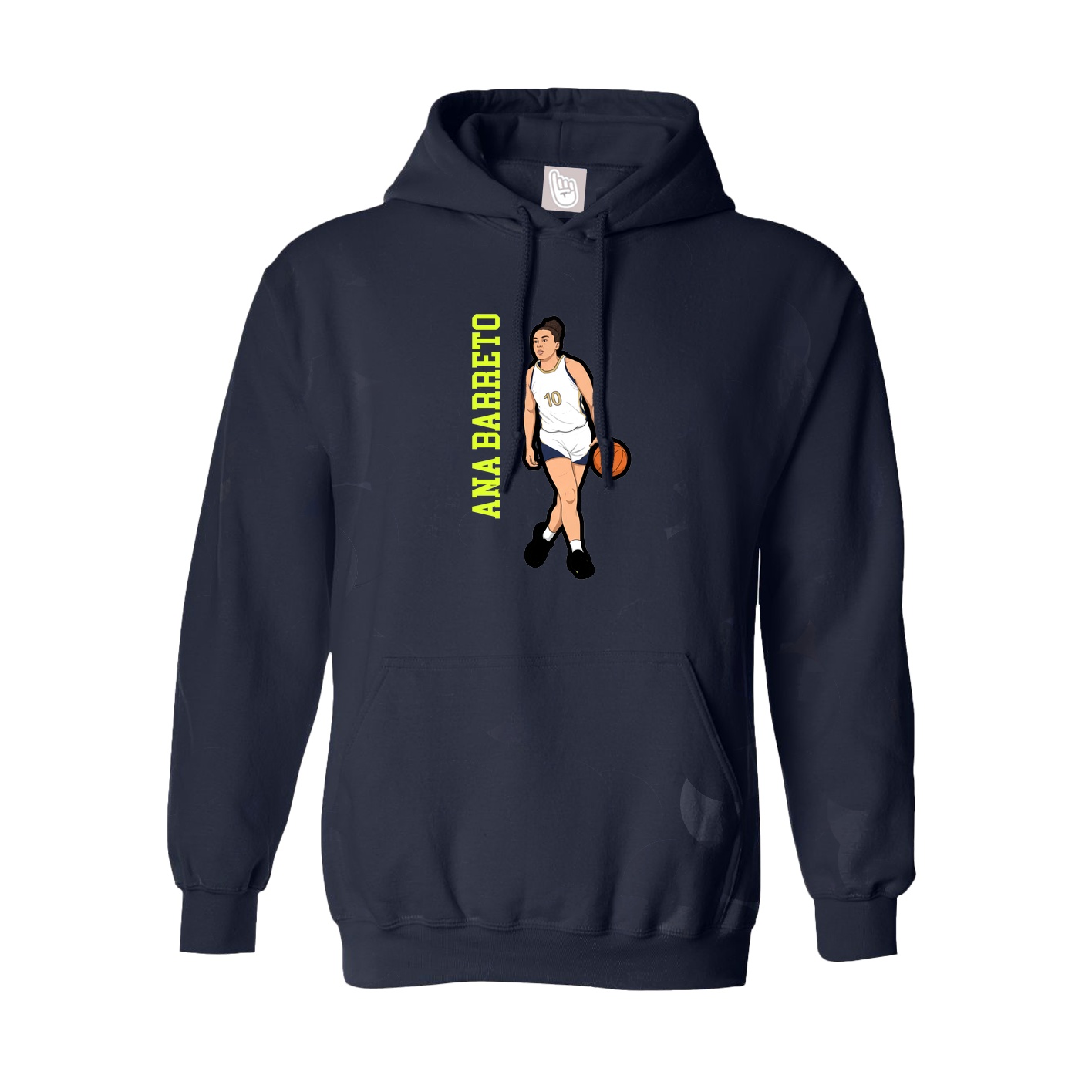 Youth Hoodie — Name Vertical in Navy