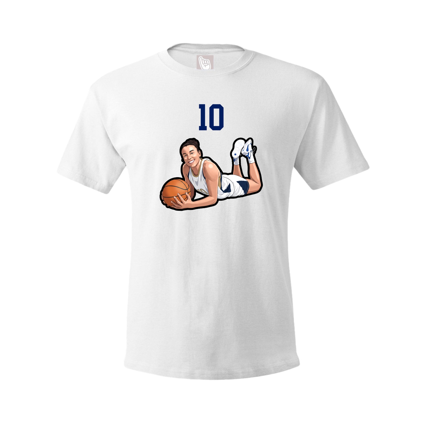 Youth Tee — Number Top in White