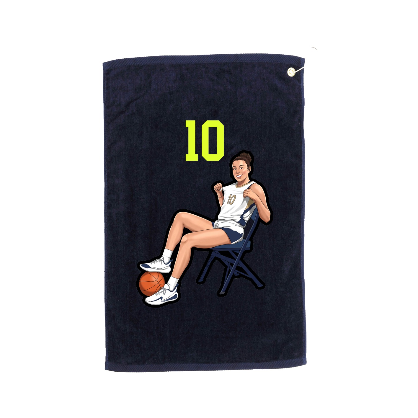 Golf Towel — Number Top in Navy